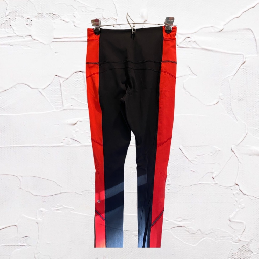dope red and black lulu lemon leggings